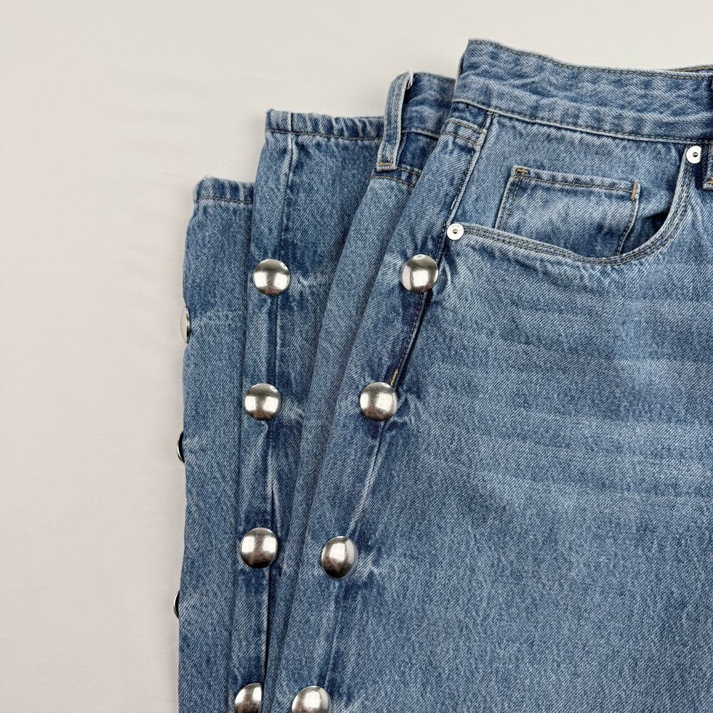 BLANKNYC The Franklin Wide Leg Studded Jeans Size 30 Y2K 90s Glam - Picture 7 of 16